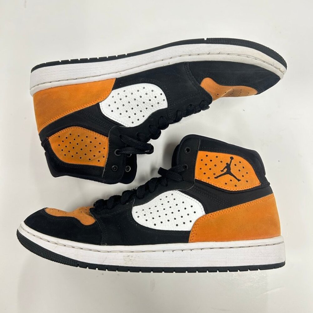 Nike Men’s High-Top Sneakers in Black, Orange & White